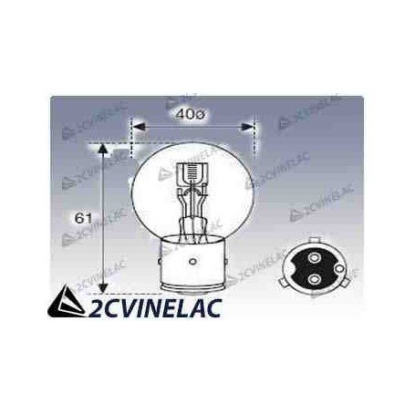 REF 4927. BOMBILLA 6V 35W BLANCA (MARSHAL).
