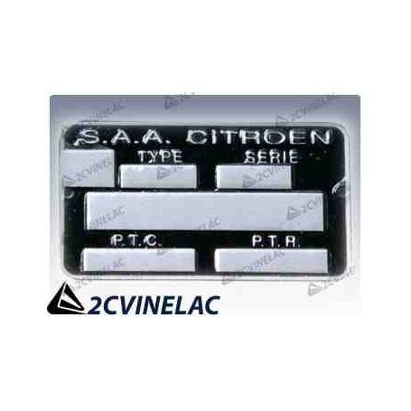 REF 2510. PLACA IDENTIFICATIVA FRANCESA 45 x 75 mm.