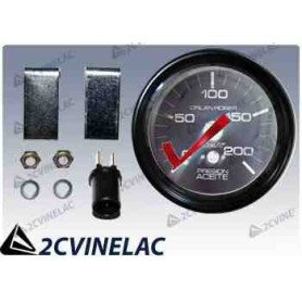 REF 1920. MANOMETRO PRESION DE ACEITE NEGRO.