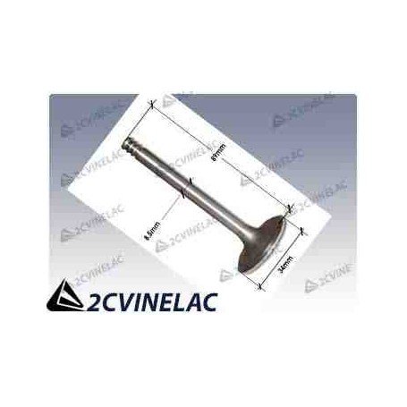 REF 3384. VALVULA DE ESCAPE 8,5*34*89mm (435cc año 68) 3 ranuras.