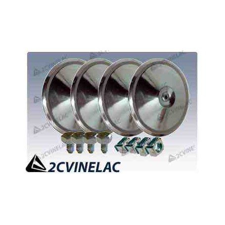 REF 3762. JUEGO TAPACUBOS CON TORNILLO Y TUERCA ACERO INOXIDABLE.