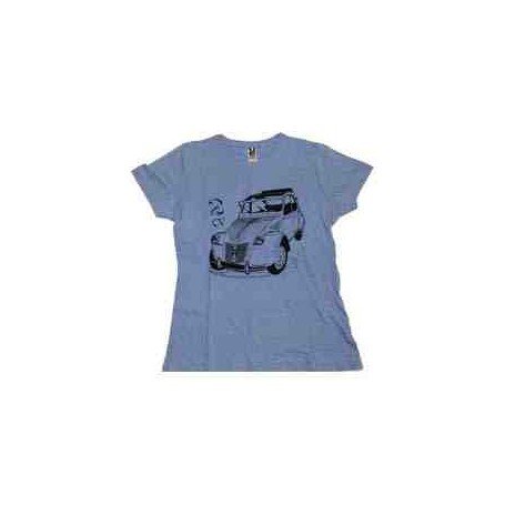 CAMISETA CHICA 2CV ANTIGUO.