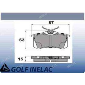 G128. JUEGO PASTILLAS DE FRENO TRASERAS.