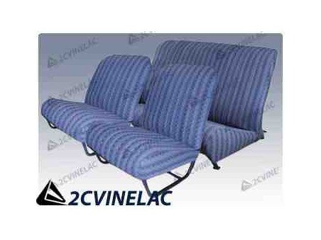 REF 3146. JUEGO FUNDAS CON FALDON DAMERO AZUL ASIMETRICA
