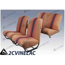 REF 569. JUEGO FUNDAS SIMETRICAS RAYADO NARANJA (DYANE).