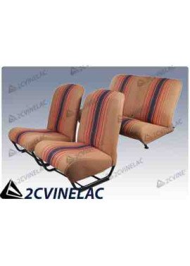 REF 569. JUEGO FUNDAS SIMETRICAS RAYADO NARANJA (DYANE).