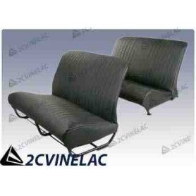 REF 24. JUEGO FUNDAS SKAI NEGRO AIREADO CON FALDON (BANCO DEL+BANCO TRASERO).