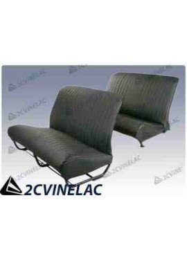 REF 24. JUEGO FUNDAS SKAI NEGRO AIREADO CON FALDON (BANCO DEL+BANCO TRASERO).