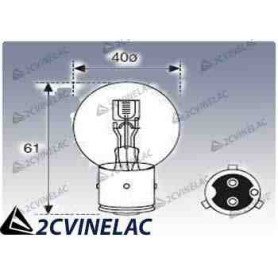REF 4926. BOMBILLA 6V 35/35W BLANCO (MARSHAL).