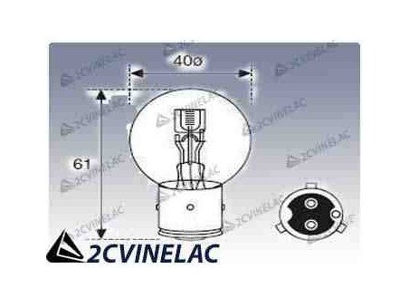 REF 4926. BOMBILLA 6V 35/35W BLANCO (MARSHAL).