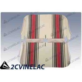 REF 3148. JUEGO FUNDAS CON FALDON RAYAS BEIGE ASIMETRICA