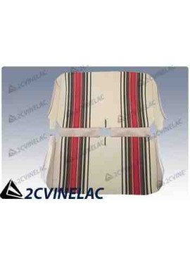 REF 3148. JUEGO FUNDAS CON FALDON RAYAS BEIGE ASIMETRICA
