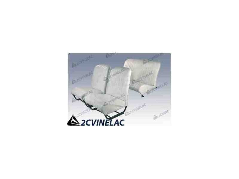 REF 3539. JUEGO FUNDAS CON FALDON BLANCO SIMETRICO.