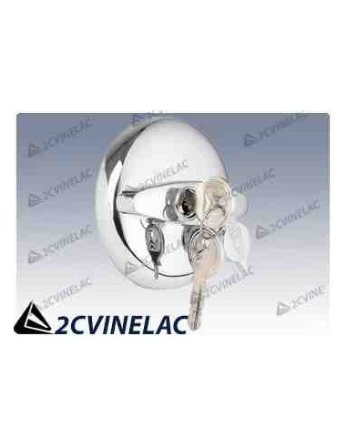 REF 4449. TAPON GASOLINA CROMADO CON LLAVE CITROËN.
