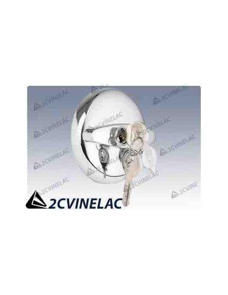 REF 4449. TAPON GASOLINA CROMADO CON LLAVE CITROËN.