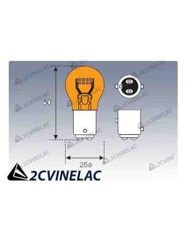 REF 863. BOMBILLA LUZ DE FRENO 12V 21/5W BAY15d NARANJA.