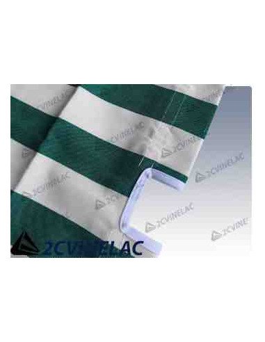 REF 837. TOLDILLO CAPOTA VERDE Y BLANCO.