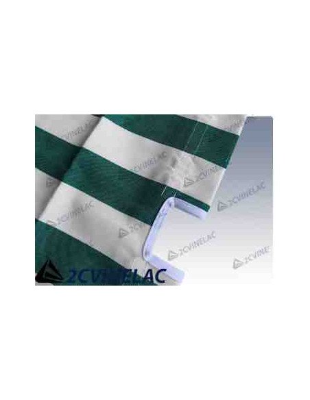 REF 837. TOLDILLO CAPOTA VERDE Y BLANCO.