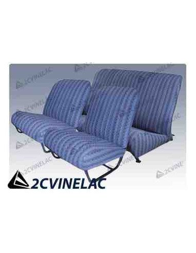 REF 3146. JUEGO FUNDAS CON FALDON DAMERO AZUL ASIMETRICA