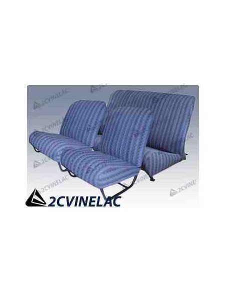 REF 3146. JUEGO FUNDAS CON FALDON DAMERO AZUL ASIMETRICA