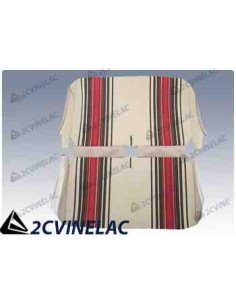 REF 3148. JUEGO FUNDAS CON FALDON RAYAS BEIGE ASIMETRICA 2