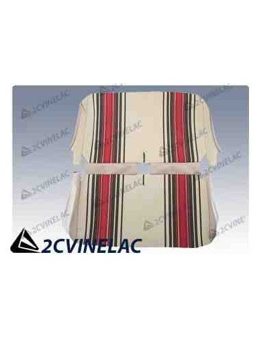 REF 3148. JUEGO FUNDAS CON FALDON RAYAS BEIGE ASIMETRICA