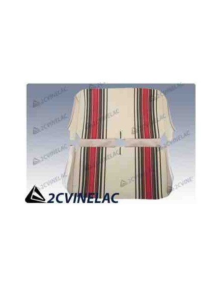 REF 3148. JUEGO FUNDAS CON FALDON RAYAS BEIGE ASIMETRICA