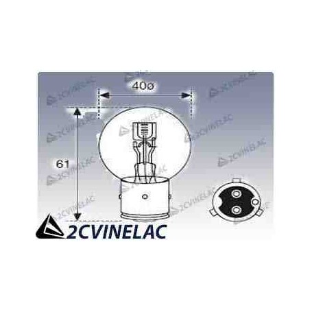 REF 4927. BOMBILLA 6V 35W BLANCA (MARSHAL).