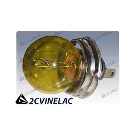 REF 4977. BOMBILLA EUROPEA 6V 45-40W AMARILLA CON VENTANA PARA LAGRIMA.