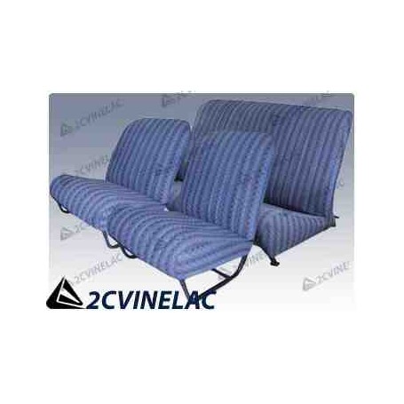 REF 3144. JUEGO FUNDAS CON FALDON DAMERO AZUL SIMETRICA