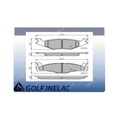 G129. JUEGO PASTILLA FRENO DELANTERO.